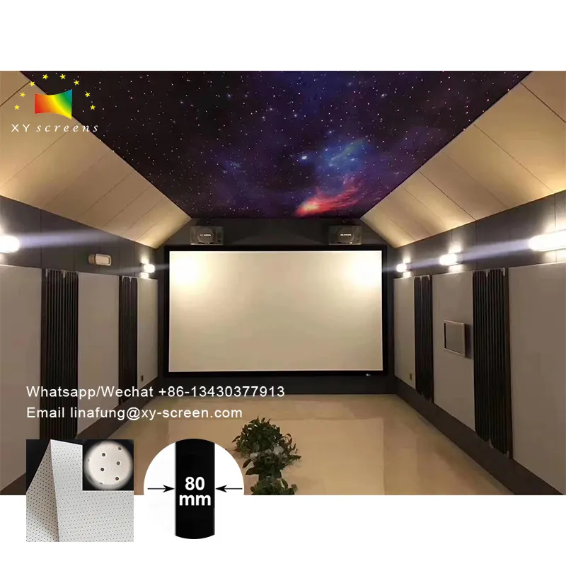 ЖК-проектор XY, 80-170 дюйма, 4K, ПВХ, акустически прозрачный, для домашнего кинотеатра