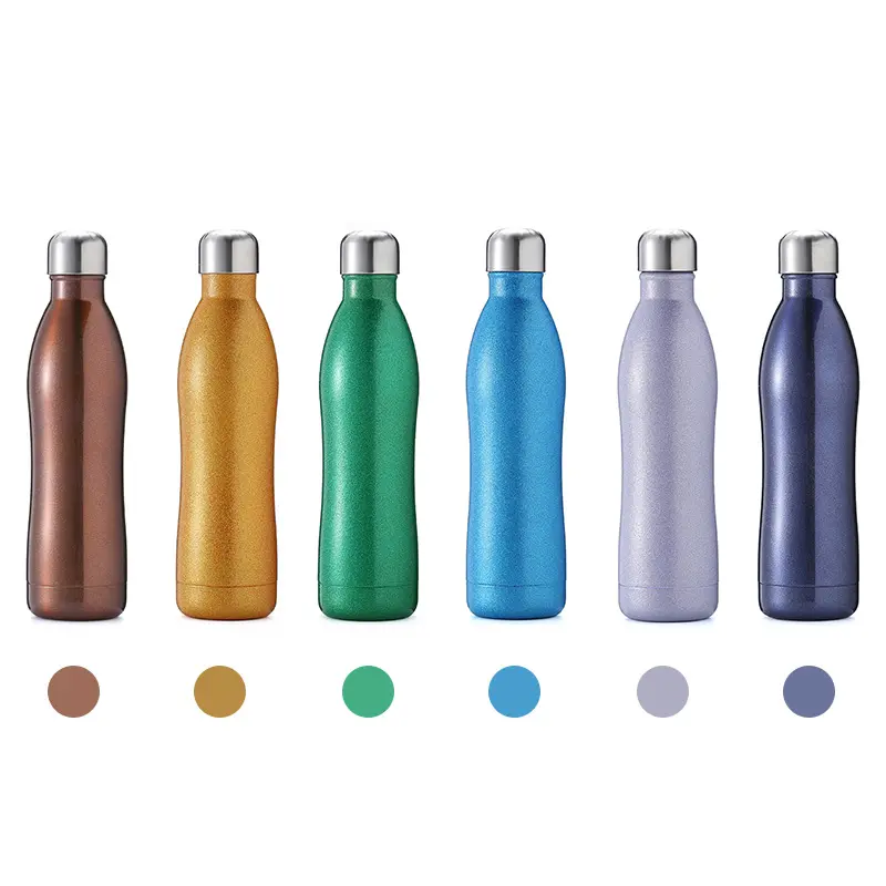 Garrafas de água em aço inoxidável coca cola, garrafas com tampa torcida, garrafas com logotipo personalizado