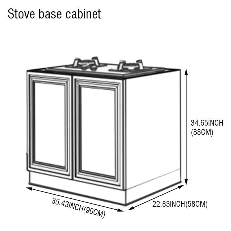 88*90*58 cm Mobile base per fornello