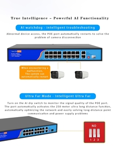 Dalgalanma koruması ve VLAN 2*10/Port PoE anahtarı/1000Base-T RJ45 ağ bağlantı noktası ile çok fonksiyonlu 16-100 - Product Image 4