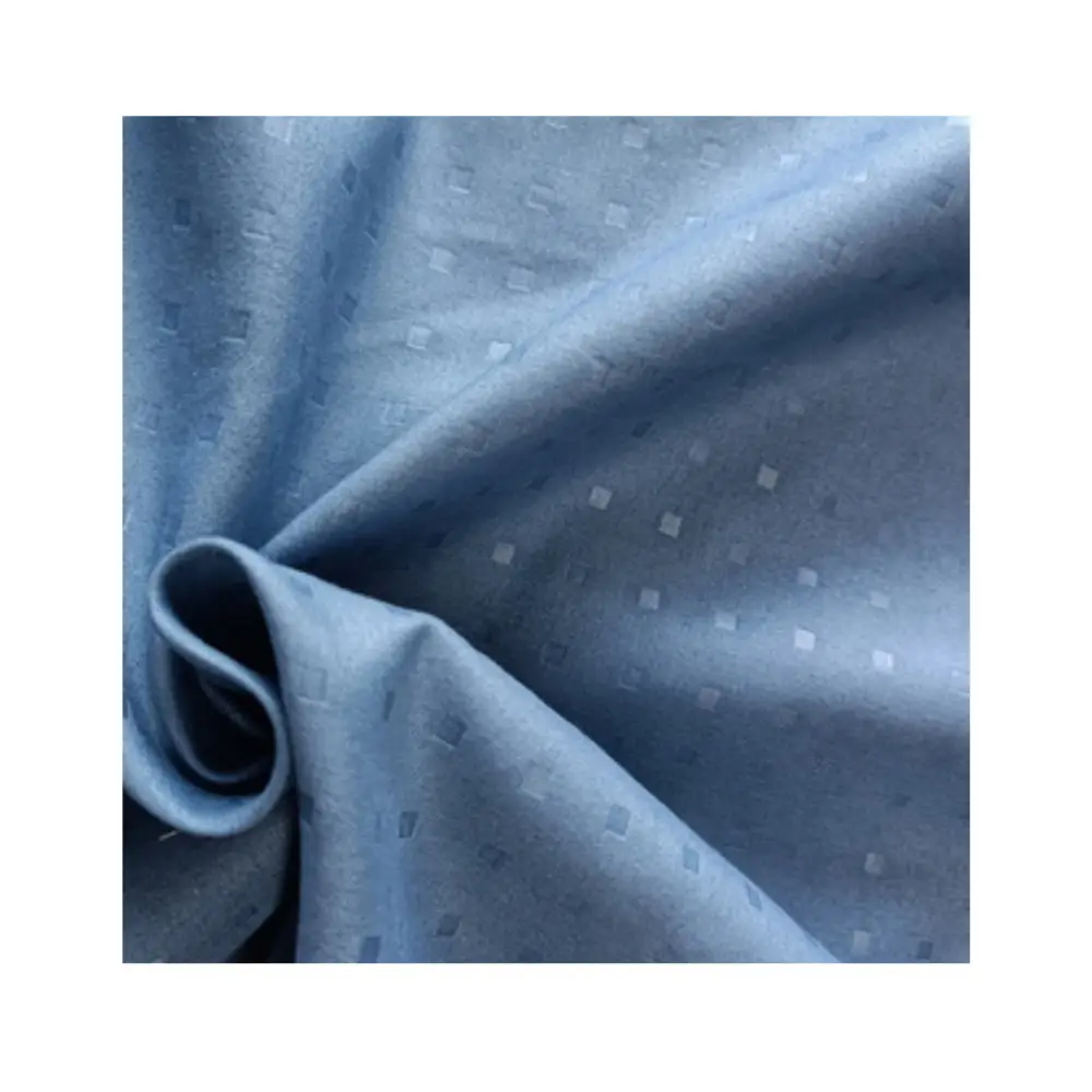 Kain tekstil rumah warna murni dicelup 100% poliester serat mikro kain timbul kotak-kotak untuk sprei