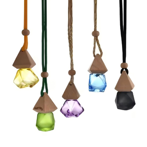 Rỗng treo xe làm mát không khí xe hơi nước hoa khuếch tán chai hương liệu thiết yếu hương thơm Mặt dây chuyền chai nước hoa thủy tinh - Product Image 3