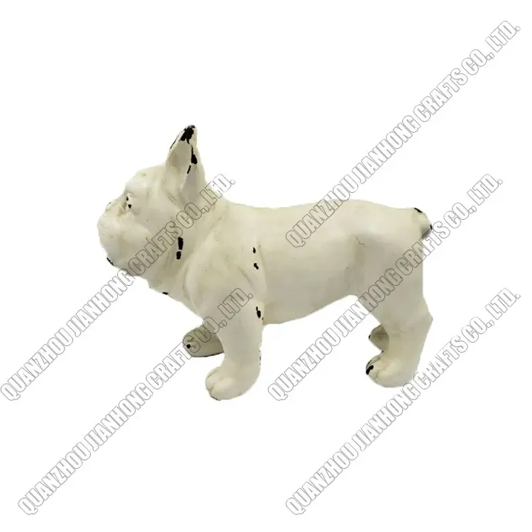 Estatua decorativa de animales para el hogar, adorno personalizable, figurita de perro pug vintage de resina
