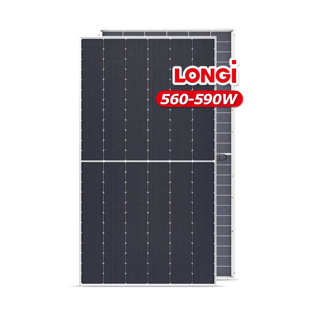 Longi 560w 570 watt elektrik Hi MO7 china 72HGD güneş N tipi bifacial paneli 580w 590w çift cam çin'de yapılan