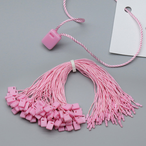 Hot Selling Fashion Garments Swing <strong>Tag</strong> <strong>String</strong> <strong>Plastic</strong> Security <strong>Tag</strong> Polyester Rope Fastener <strong>Loop</strong> Lock Pin for Garment <strong>Tag</strong>
