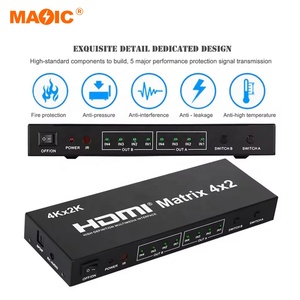 4x2 <strong>Hdmi</strong> <strong>Matrix</strong> Switch Splitter With Spdif IR Remote and L/r 3.5mm Support Hdcp 1.3 ARC Dol-by 4k <strong>HDMI</strong> <strong>Matrix</strong> Switcher - Product Image 5