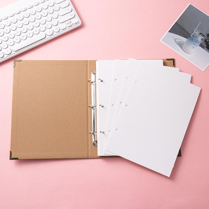 B5 kraft blank cover + white cardboard