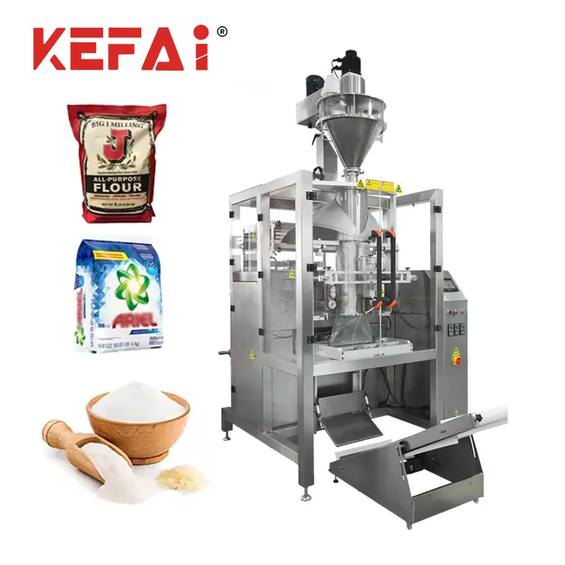 Kefai - Máquina automática vertical de enchimento e selagem de farinha e especiarias para lavar e selar detergente em pó, 500g, 1kg, 2kg e 5kg, fabricada na China