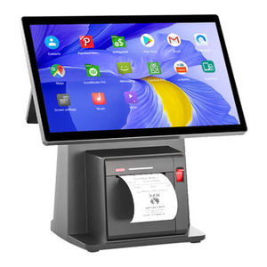 Sistema POS todo en uno de pantalla táctil Dual de 14 pulgadas, máquina Terminal de caja registradora de pago al por menor, escáner de impresora incorporado - Product Image 4