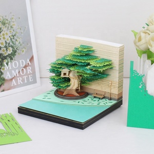 Bloc de notas de papel 3D para manualidades, diseño de casa de árbol, creativo, promocional, nuevo estilo - Product Image 5