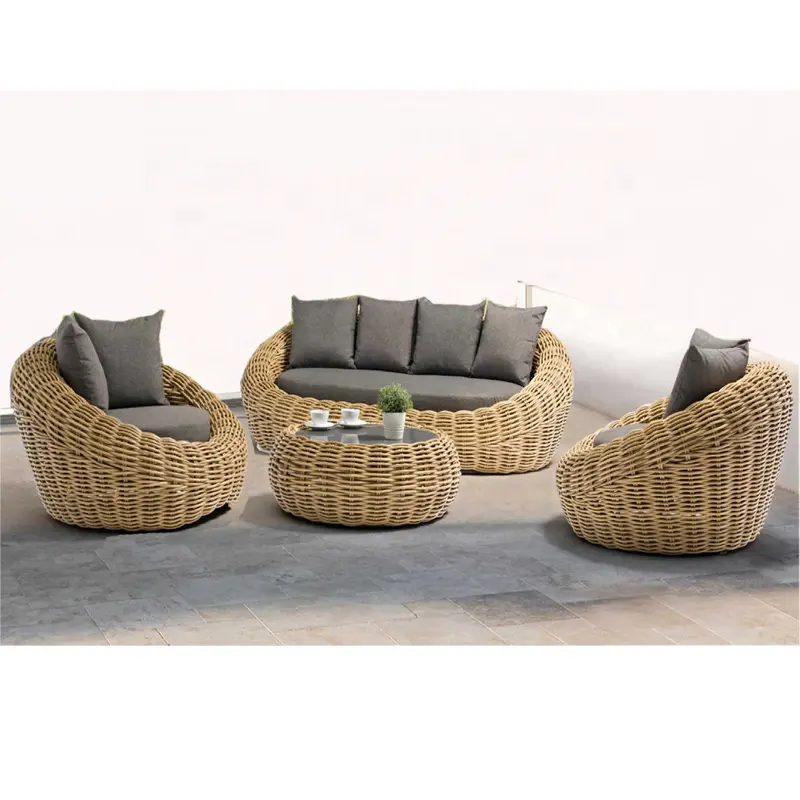 Conjunto de sofá clássico, recém-chegado, estilo antigo da américa, móveis em vime, para áreas externas, jardim, praia, clube, rattan