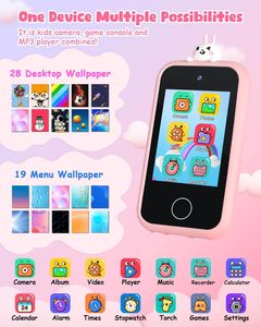 Giocattoli intelligenti unicorno per bambini 2.8 "Touchscreen Dual Camera Music Player Puzzle giochi di apprendimento giocattoli regali di compleanno di natale