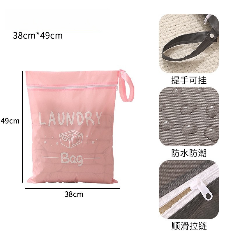 Tamaño pequeño - patrón de bolsa de lavandería rosa