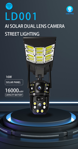 V380 Dual Lens All in One 4G WiFi Cctv IP Sistema de cámara de seguridad inalámbrica para exteriores Intercomunicador Farola solar con cámara - Product Image 3