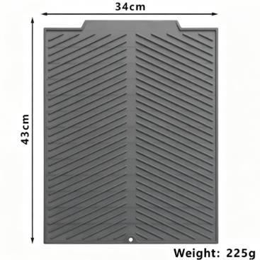 (con agujeros) Almohadilla de drenaje gris claro medio de 225 g (bolsa OPP)