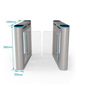 Ad alta sicurezza pedone di controllo di accesso automatico RFID oscillazione barriera tornello cancello per ufficio - Product Image 5