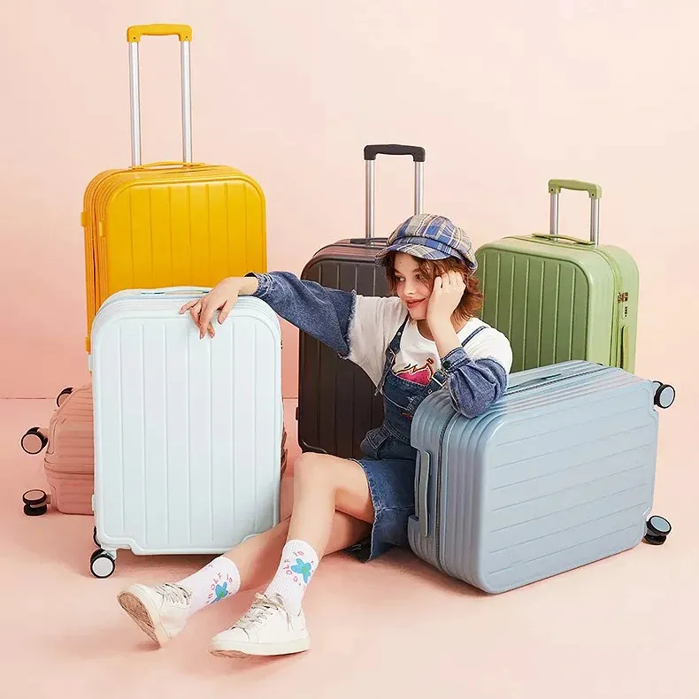 Ensemble de sacs à bagages ABS, Logo personnalisé, valise de voyage rigide, petits sacs à main cosmétiques, valise de costume, vente en gros, 2023