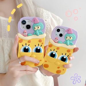 Cartoon Anime SpongeBob Square Pants Octopus Cover for 14/13/12/11 Pro Max Mobile Phone Case Cover Telephone <strong>Shell</strong> - Product Image 1