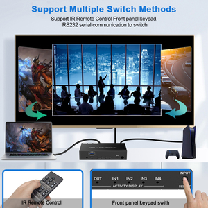 4x1HDMI2.0 KVMスイッチ4K @ 60HzホットキースイッチUSB3.04ポートHDMIKVMスイッチ4入力1出力 - Product Image 4