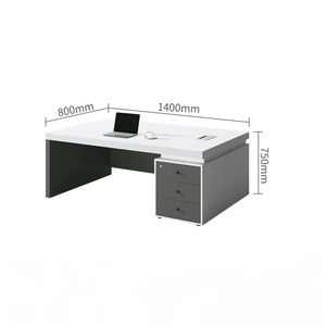 Modern Minimalist Style Can Be <strong>Customized</strong> Executive <strong>Computer</strong> Desk Wood Desk Writing Table Office Desk Office Table with Drawers - Product Image 5