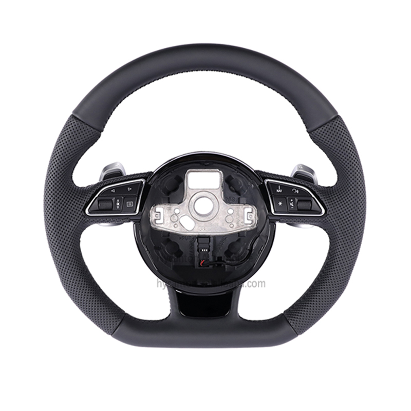 buttons+big paddles+perforated leather