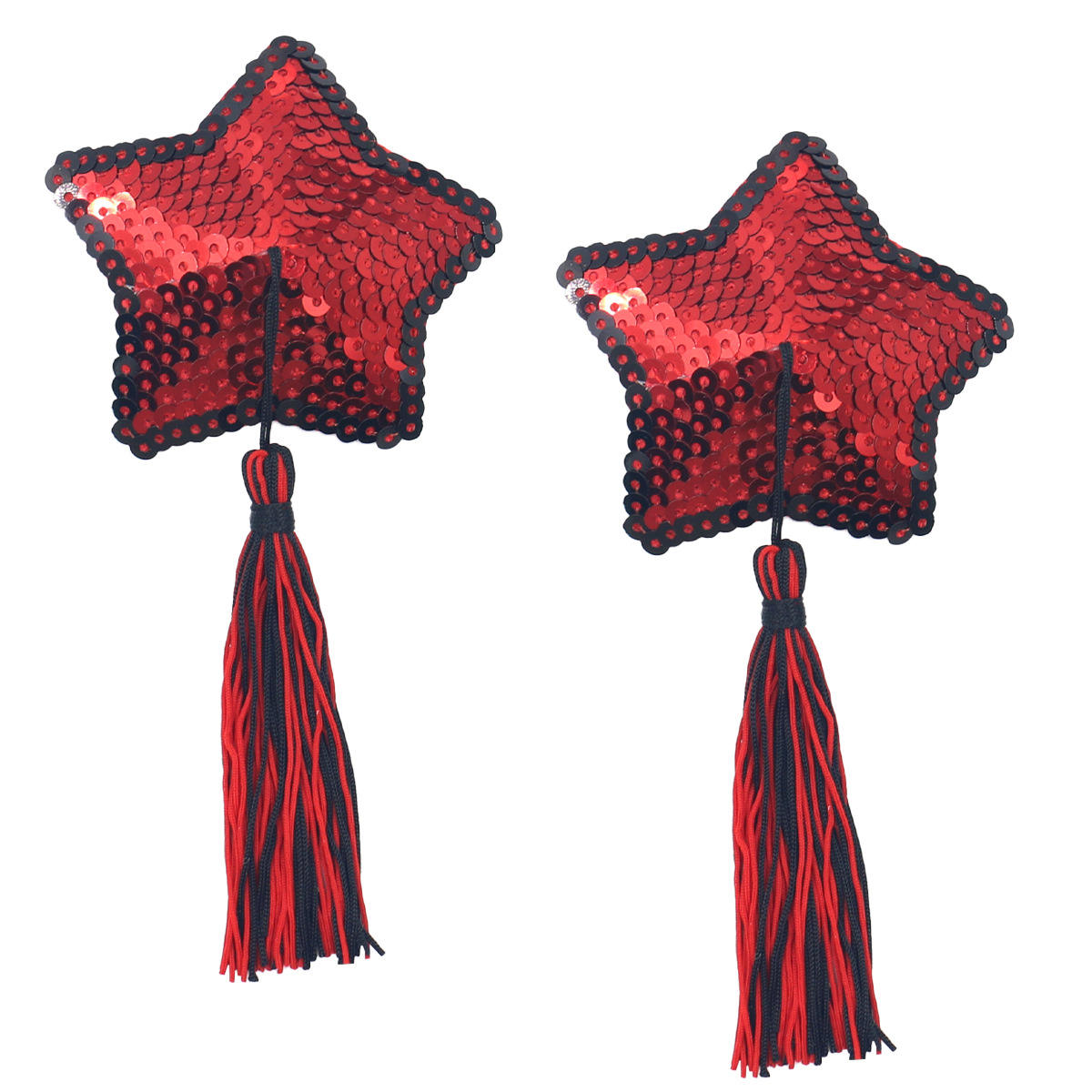 Rouge + noir avec pompon