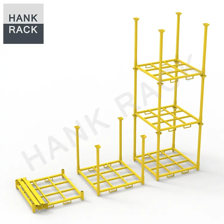 Durable metal stacking steel racks for fabric rolls textile storage racks