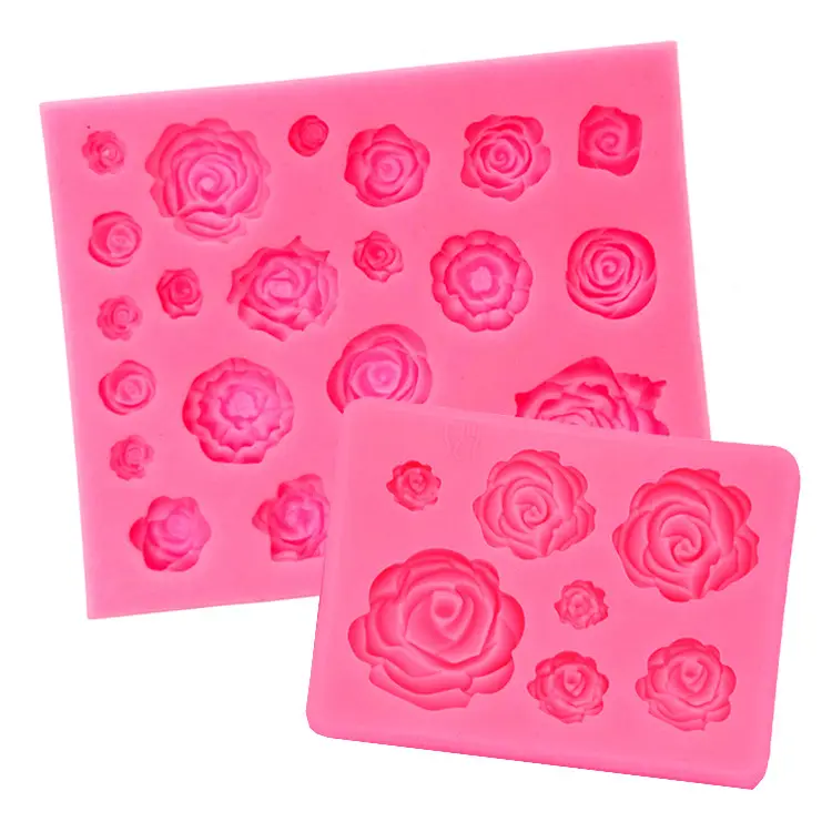 HY Rose fiore fondente stampo Rose in Silicone stampo per dolci cioccolato Sugarcraft decorare strumenti Fimo