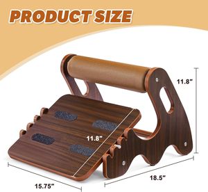 Komfort Schaukel fuß hocker aus Holz unter dem Schreibtisch Höhen verstellbare ergonomische Fuß stütze mit rutsch festem Pedal und weicher Querstange - Product Image 4