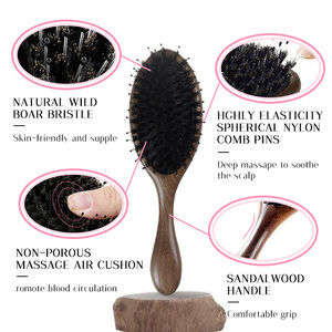 Pettine Anti-nodo, artigianato tradizionale caratteristica, sandalo maiale criniera massaggio airbag - Product Image 2