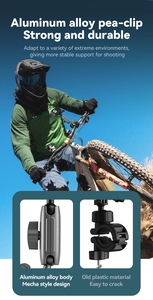GoPro Hero用1/4スレッド付きボールヘッドマウント付きテレスシンクランプマウント10 9 8 7 6 5 4、DJIアクションカメラ、LCDフィールドモニター - Product Image 5