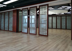Office Manual Mobile Operable <strong>Partition</strong> Wall for Conference Room Living Room Warehouse Sliding Pivoting <strong>System</strong> with Door Passage - Product Image 4