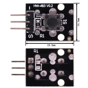 Arduino Diy için KY-004 3pin düğme anahtarı değiştirme sensörü modülü başlangıç kiti 6*6*5mm 6x6x5mm KY004