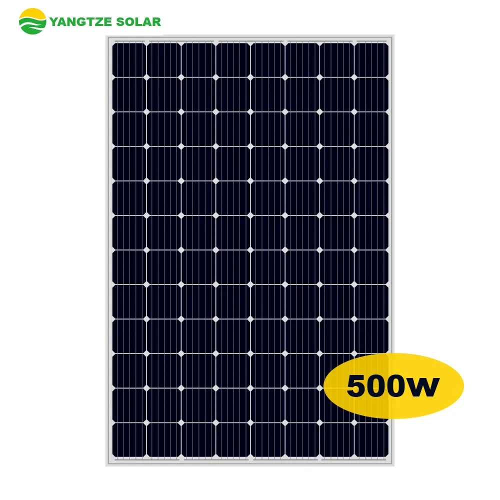 Panneau solaire Yangtze 500 watts système monocristallin 48 Volts panneau solaire 500 w 480w prix ue entrepôt stock