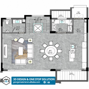 Producto de solución integral, diseño de arquitectura 3D, villa de lujo, decoración del hogar, representación 3D, diseño interior moderno - Product Image 2