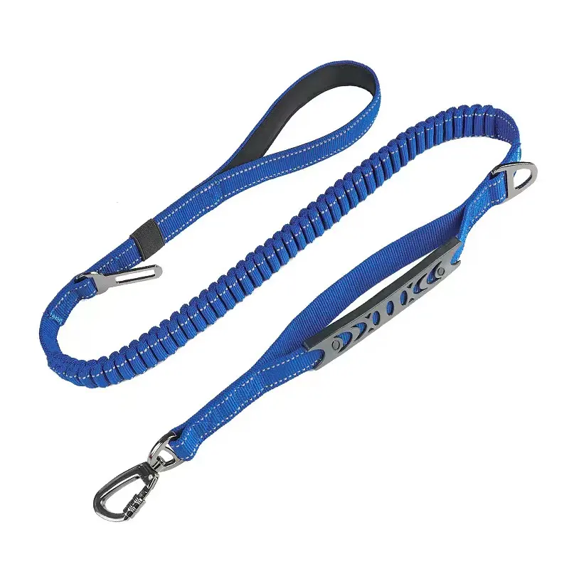 Treinamento personalizado personalizado Premium Nylon Heavy Duty Bungee Dog Leash para atividades ao ar livre intensas