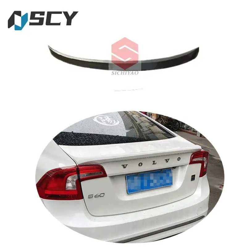 Voor Volvo S60 Spoiler 2011-2019 Volvo S60 Lip Spoiler Auto Achtervleugel Kleur Achter Spoiler