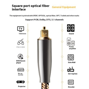 Línea de Audio de fibra óptica Digital, amplificador de potencia de 5,1 canales, conector RCA, chaqueta de PVC, salida SPDIF para resolución de 1080p - Product Image 3