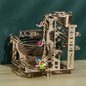 批发独特形状的木制3D拼图儿童礼品拼图儿童时空隧道Diy游戏