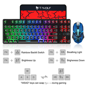 Teclado y ratón LED con cable USB, con alfombrilla de ratón, 3 en 1, Combos para PC, el más barato - Product Image 6