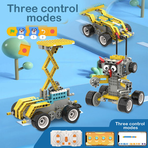 12 in1ビルディングブロックおもちゃ教育キットリモートAPPLC制御ロボットエンジニアリングキットSTEMプログラム可能なおもちゃ - Product Image 3