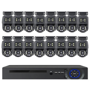 ICsee 16CH 6MP POE PTZ Kit fotocamera CCTV sistema Poe H.265 16ch NVR Auto Tracking PTZ 16CH doppio obiettivo sistema di telecamere di sicurezza POE - Product Image 1