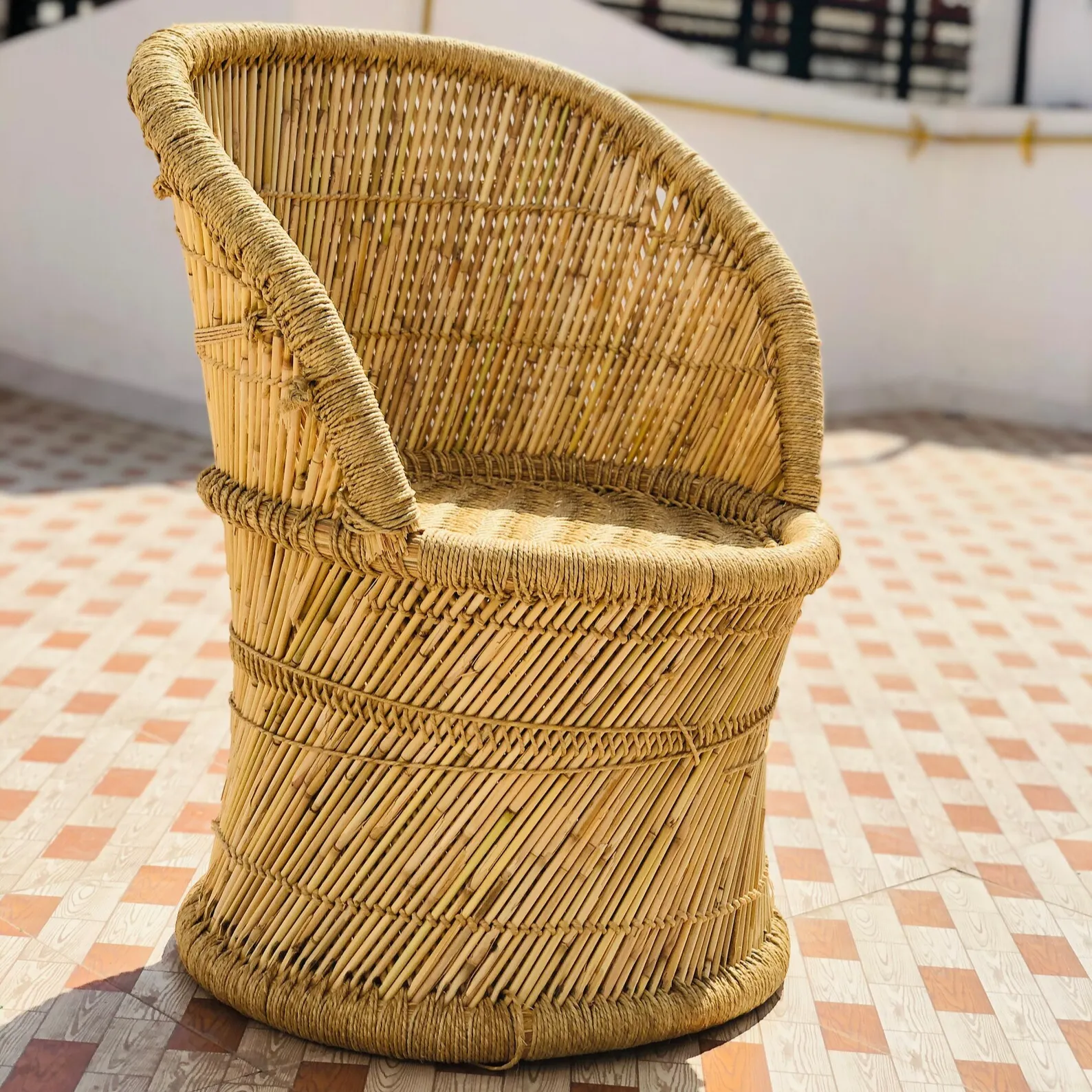 Высококачественный натуральный бамбуковый стул ручной работы, роскошный качественный бамбуковый оттоманский стол, экологичный ручной работы, бамбуковый стул