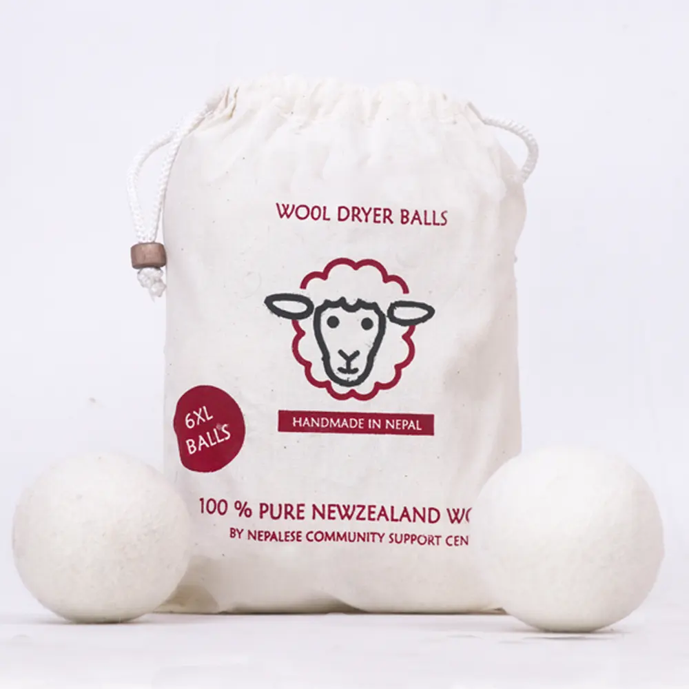 Palline di feltro fatte a mano lana merino usate lavabiancheria palline bianche ecologiche naturale detergente per lavatrice