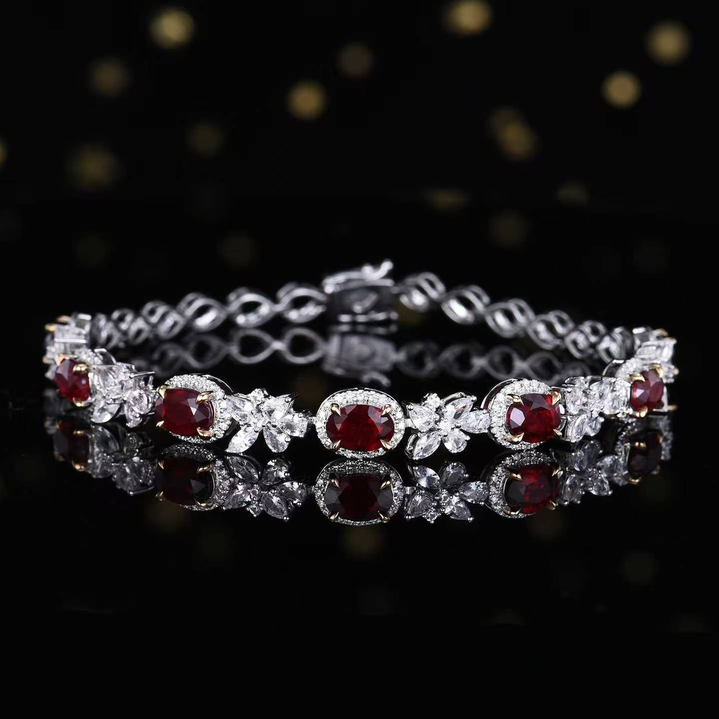 Bracelet rubis naturel