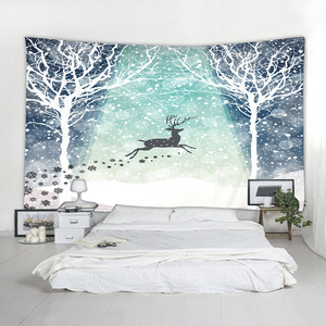 Tùy Chỉnh Màu Xanh Lá Cây Mandala In Huỳnh Quang Thân Thiện Với Môi 100% Polyester Tấm Thảm Dệt Kim Ấn Độ Hippie Tường Trang Trí Nội Thất Ảo - Product Image 6