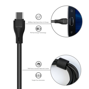 工厂直接独特设计高品质价格定制标志USB C至USB C快速充电45w三星C型数据线 - Product Image 5