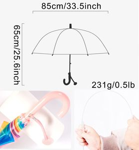 批发23英寸彩色透明时尚女士儿童透明闪光彩色雨伞激光直伞