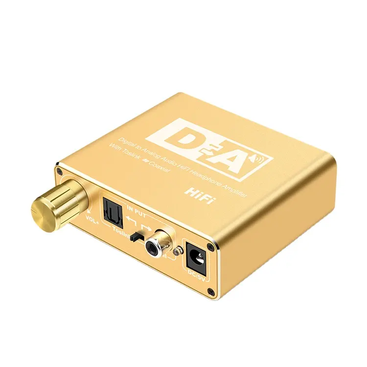 Digital-Analog-Audio-Wandler Spdif Toslink zu Analog Rca L/R-Audio-Wandler Digital Optical Coax Coaxial Adapter