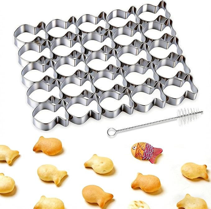 Silver Gold Fish Cookie Cutter